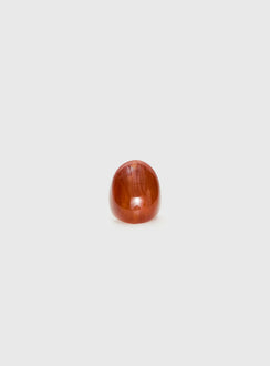 Hailley Resin Statement Ring Brown