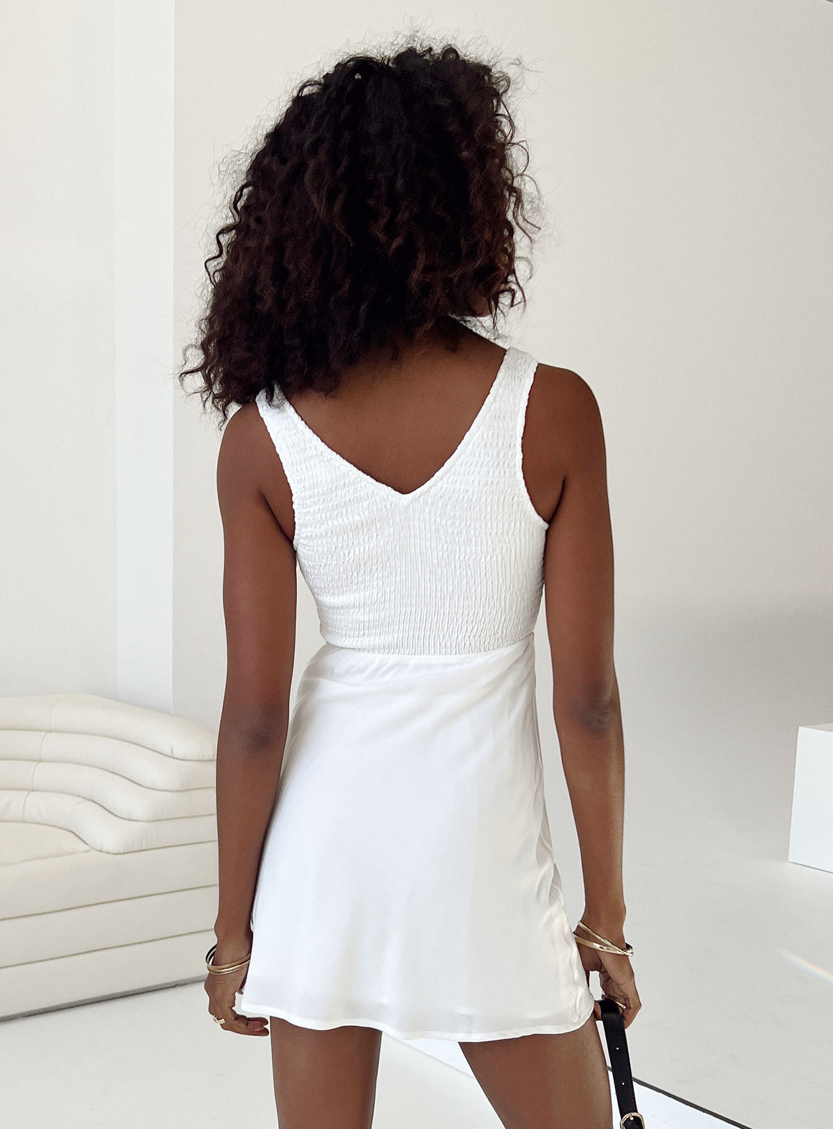 product Princess Polly High Neck  Bareena Mini Dress White