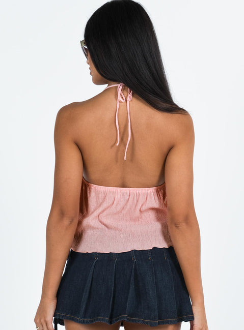 product Princess Polly Short Sleeves Square Neck  Chantria Top Pink Lower Impact