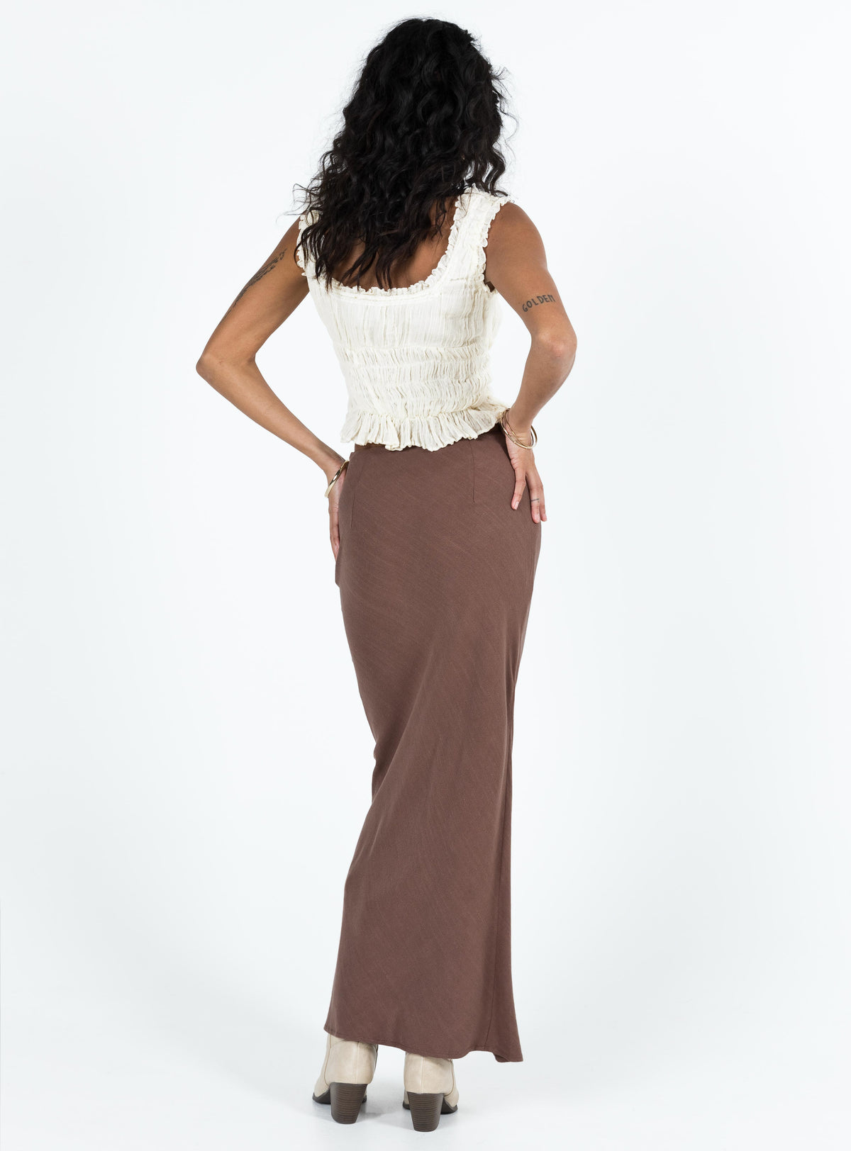product Jodie Maxi Skirt Brown Princess Polly  Mini Skirts 
