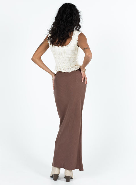 product Jodie Maxi Skirt Brown Princess Polly  Mini Skirts 