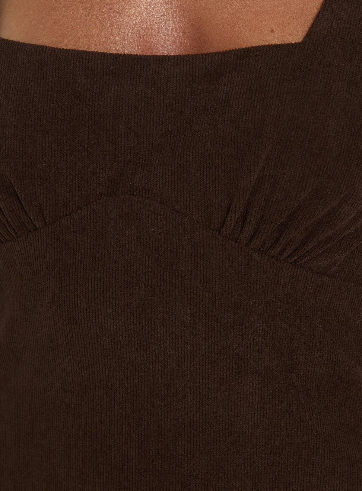 Dasha Corduroy Mini Dress Chocolate