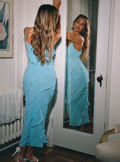 product Princess Polly High Neck  Lars Maxi Dress Turquoise