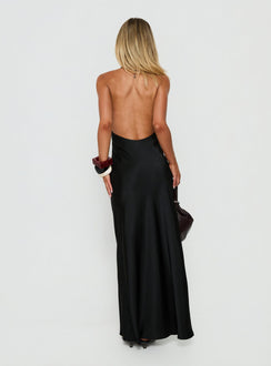 Bare Halter Maxi Dress Noir