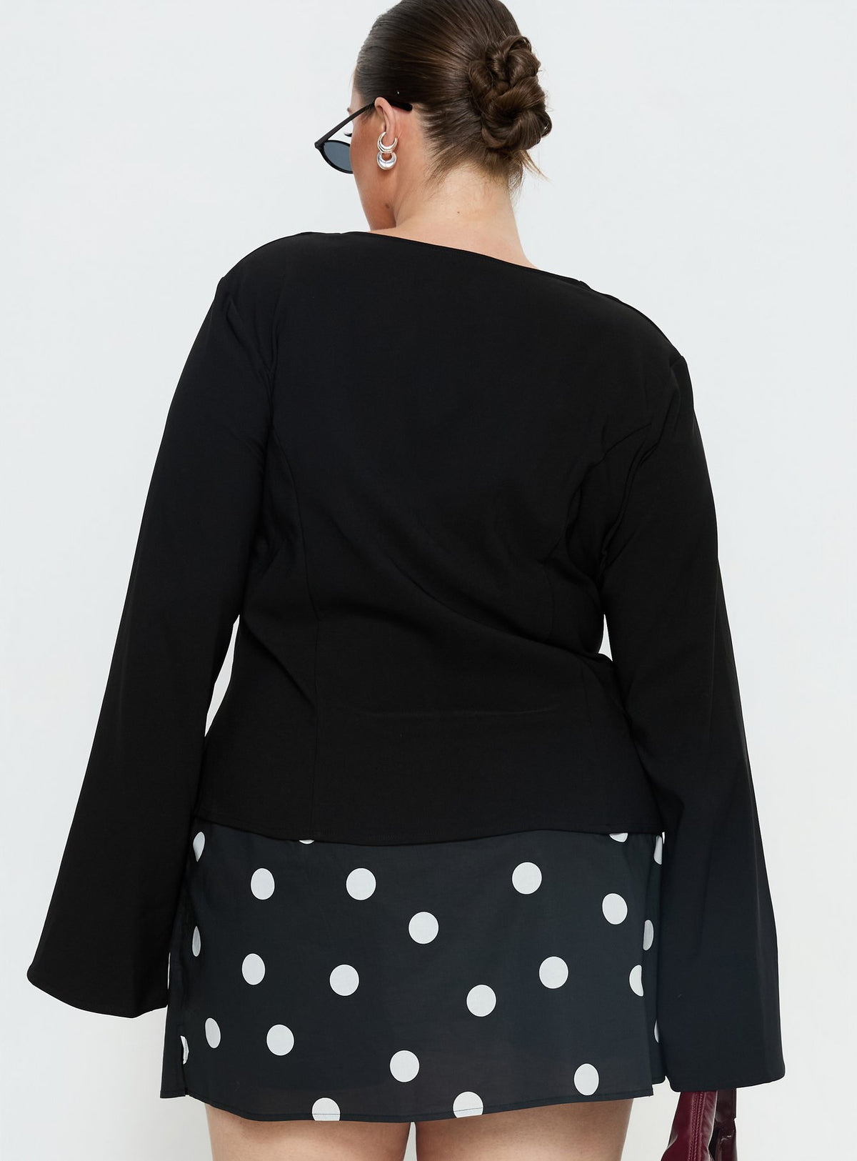 Serefina Long Sleeve Top Black Curve