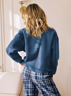 Sleepy Bunny Crewneck Sweatshirt Navy