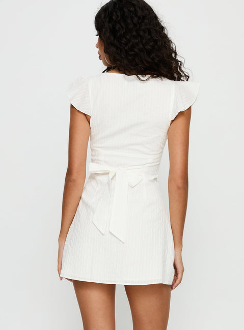 I Guess So Cotton Mini Dress White