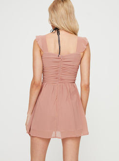 product Princess Polly Crew Neck  So Sweet Mini Dress Dusty Pink