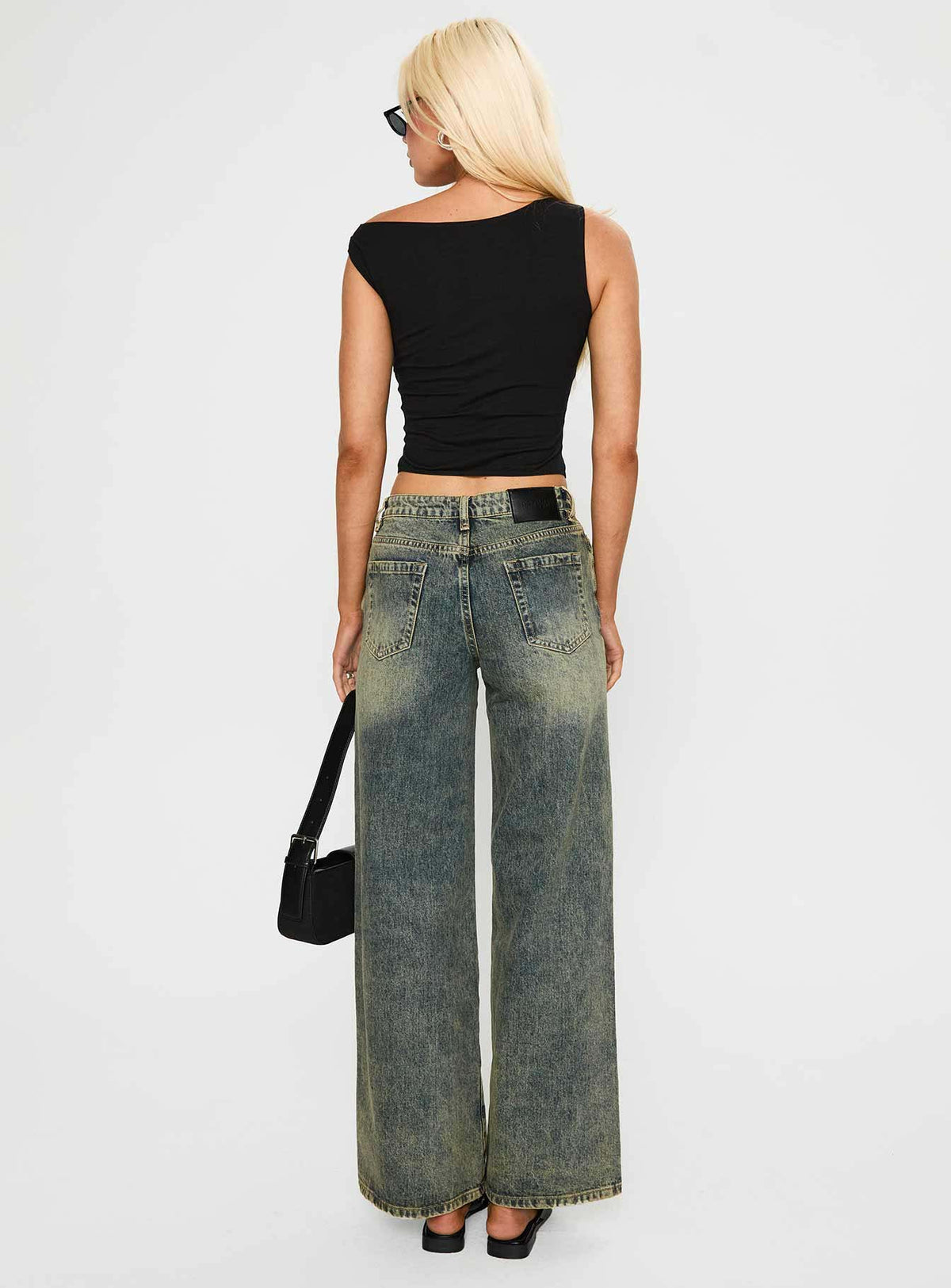 Mellowed Out Low Rise Straight Leg Jeans Antique Wash Mid Rise Jeans Jeans 