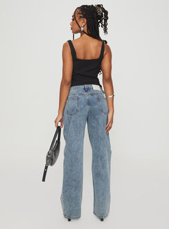 Sidle Low Rise Straight Leg Jeans Light Wash Low Rise Jeans Jeans 