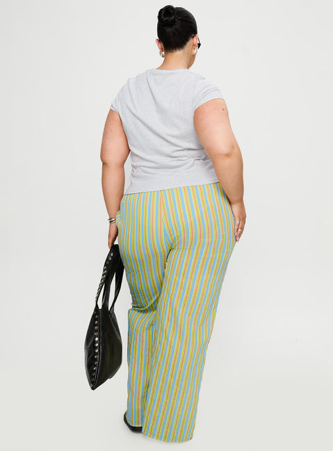 back view of model wearing Princess Polly Limestone Pants Multi Curve High Rise Pants Pants 