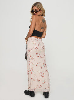 back view of model wearing Princess Polly Sunbliss Maxi Skirt Multi Maxi Skirts Skirts 