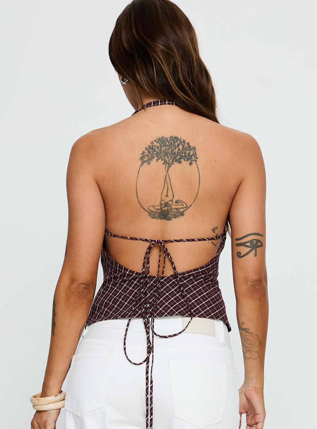 Gaybriel Cowl Neck Low Back Top Wine Check