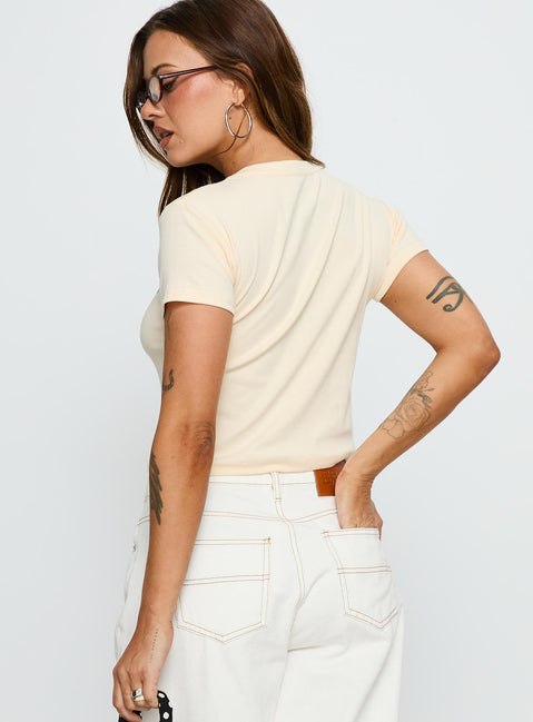 Dearly Loved Graphic Baby Tee Cream