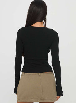 Dejonge Ring Long Sleeve Top Black