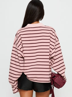 Rebels Jersey Burgundy Blush Stripe