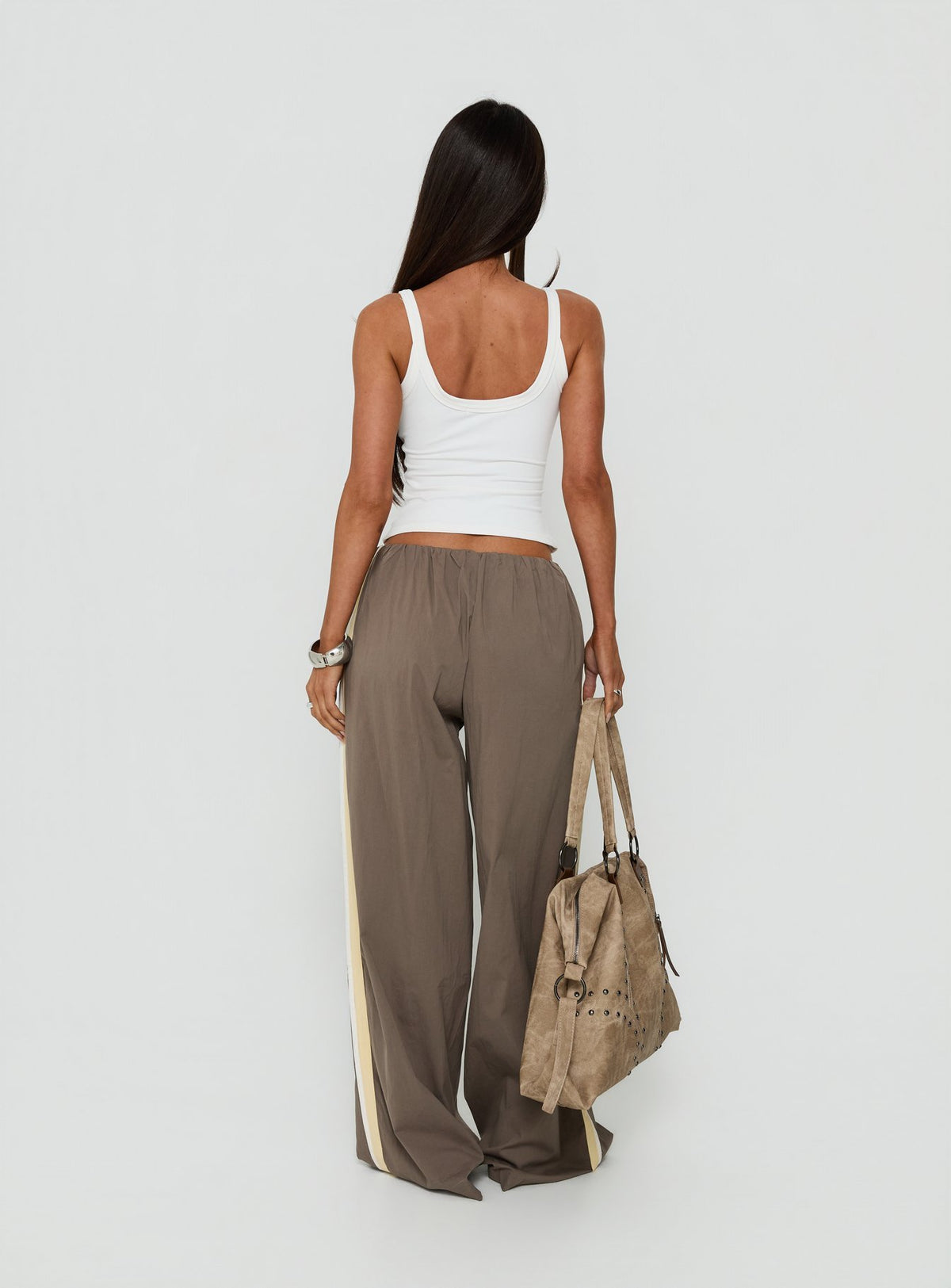 Lunea Concealed Waistband Pants Mushroom Stripe