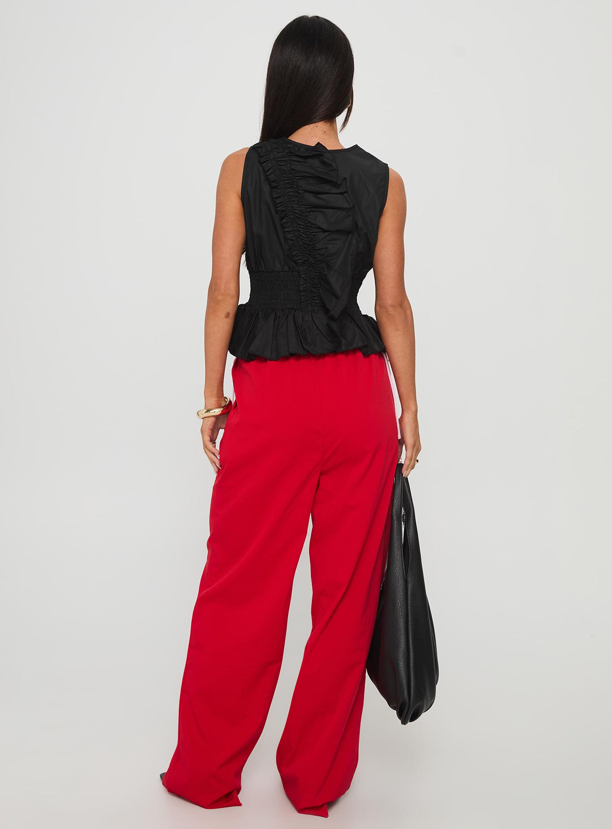 Sweet As Sugar Bow Pants Red / Pink High Rise Pants Pants 