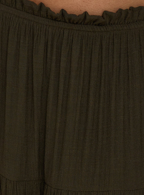 Presenting the Mya Maxi Skirt Chocolate in womens-skirts with layered relaxed fit Princess Polly
