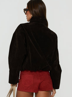 Dalmazia Funnel Neck Jacket Chocolate