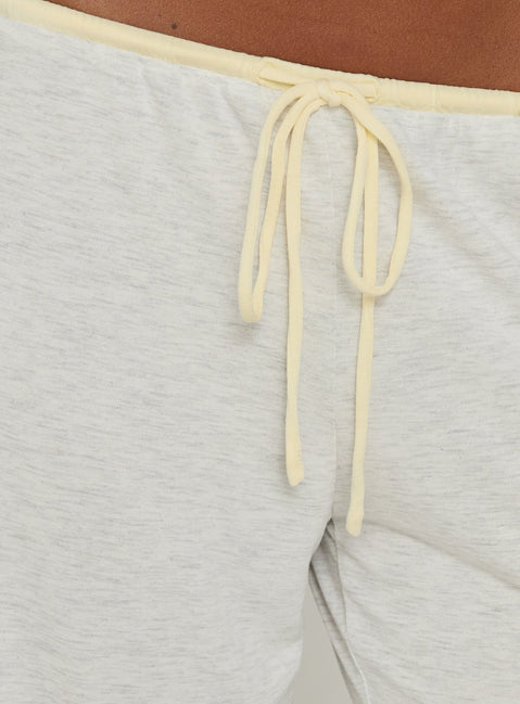 Jessika Ultra Low Pants Yellow / Grey Marle