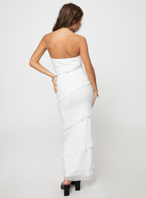 product Princess Polly Sweetheart Neckline  Lasher Strapless Maxi Dress White