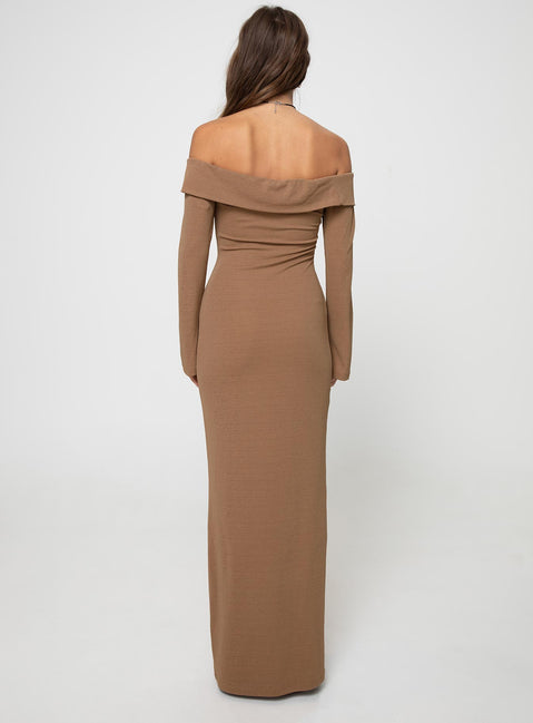 product Princess Polly Crew Neck  Maida Maxi Dress Light Brown