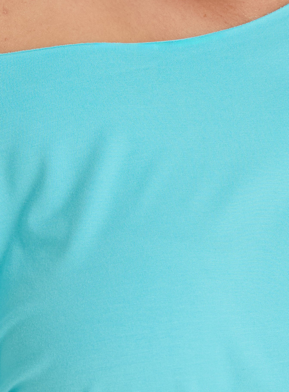 Ashlinn Off Shoulder Drapey Top Turquoise Curve
