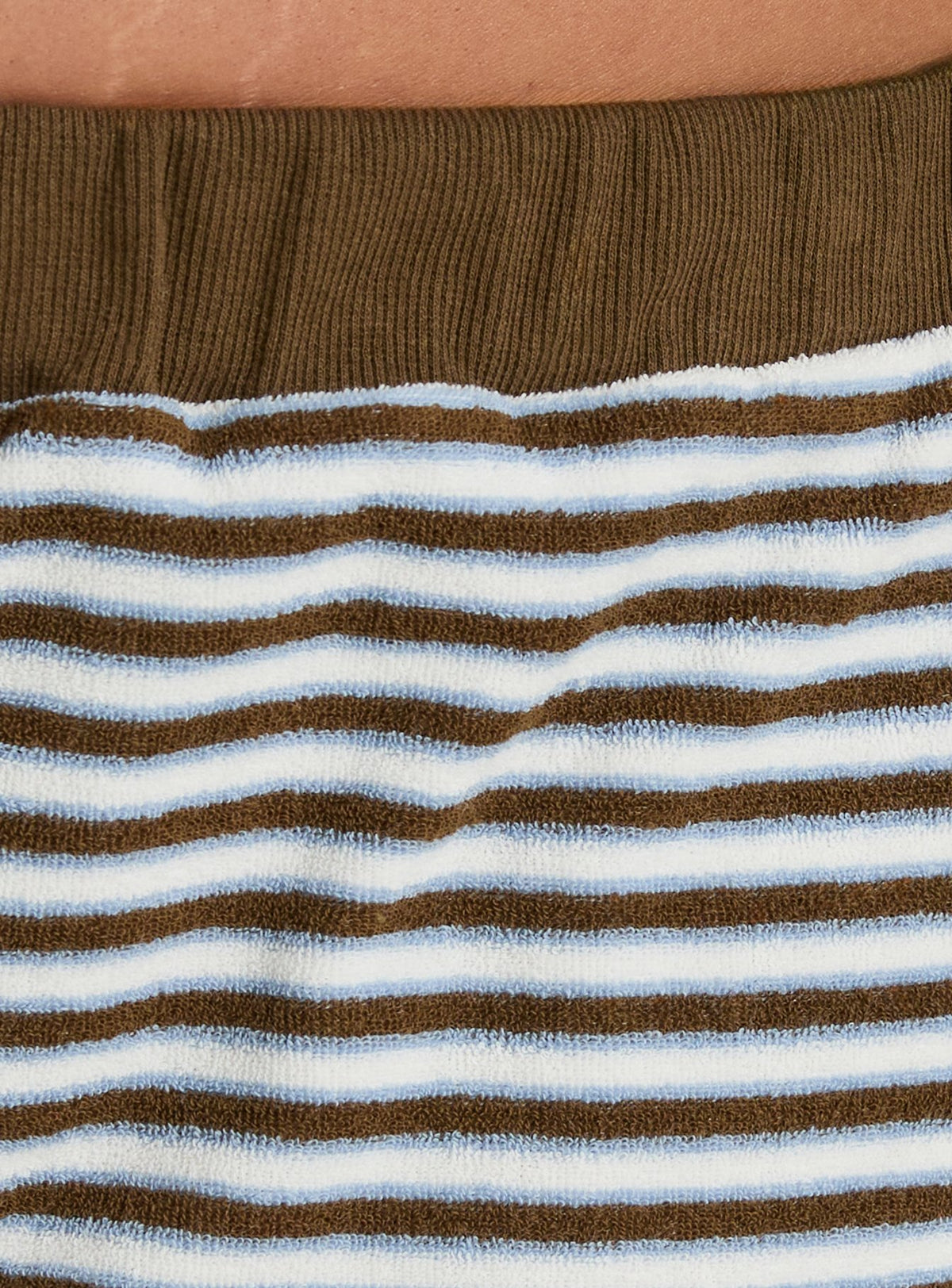 Selvina Terry Towelling Shorts Multi Stripe Curve