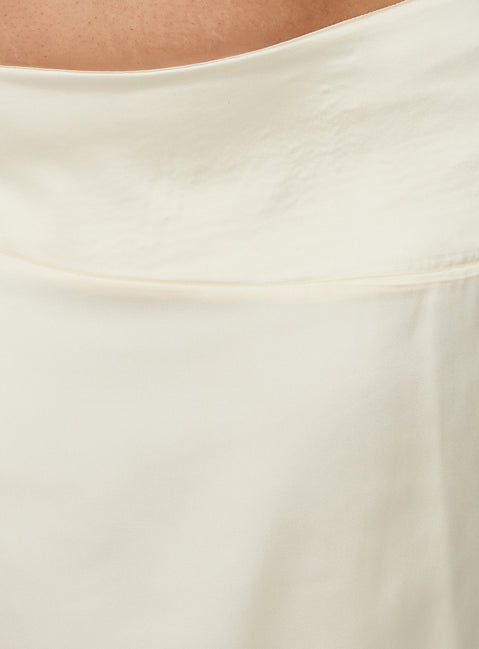 Crafted from the Rosemead Satin Midi Skirt Cream Curve in womens-skirts with midi length product