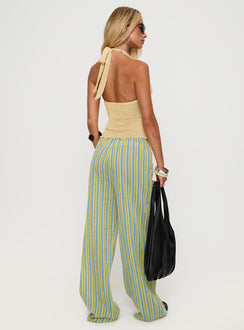 back view of model wearing Princess Polly Limestone Pants Multi Low Rise Pants Pants 