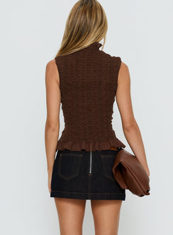 Darbi Denim Mini Skort Raw Denim