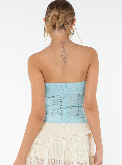 product Princess Polly Sleeveless Square Neck  Parle Anglais Top Blue