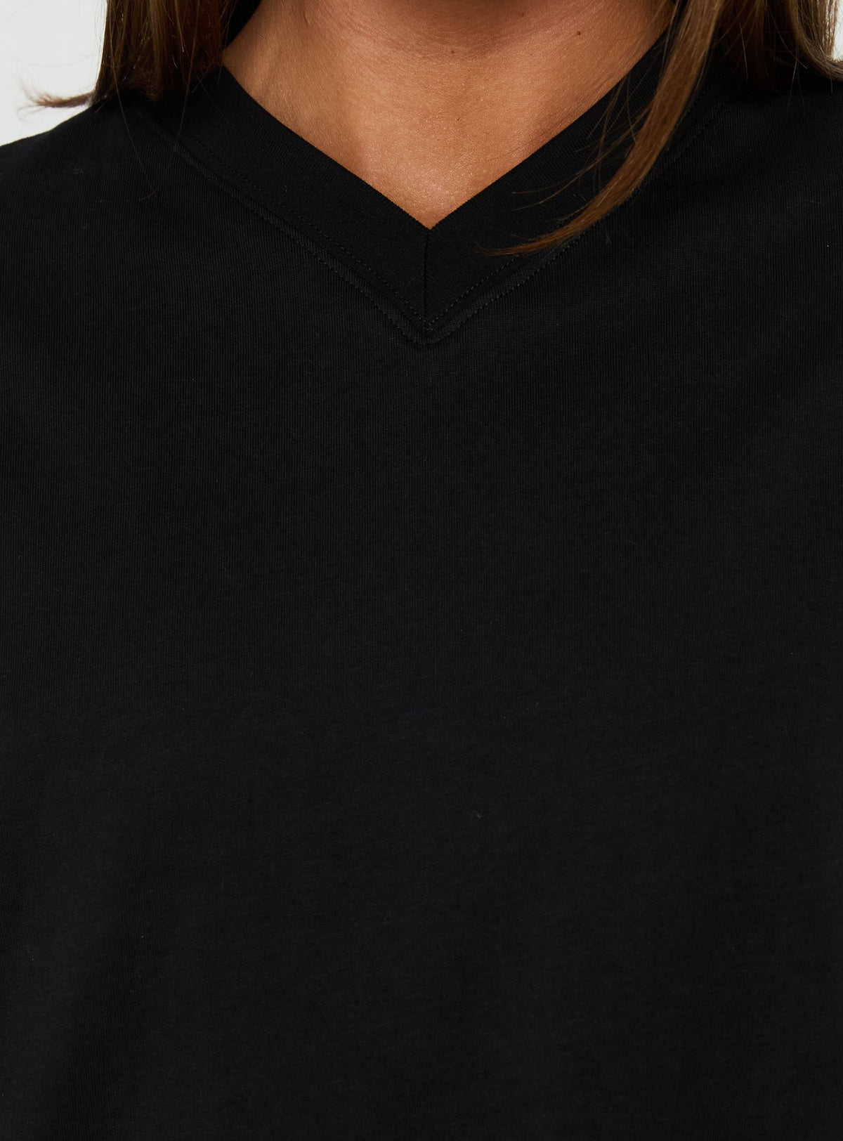 Settle Down Long Sleeve V Neck Mini Dress Black