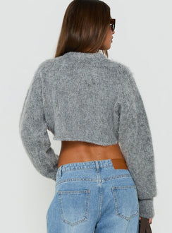 Kelisso Button Down Cardigan Grey