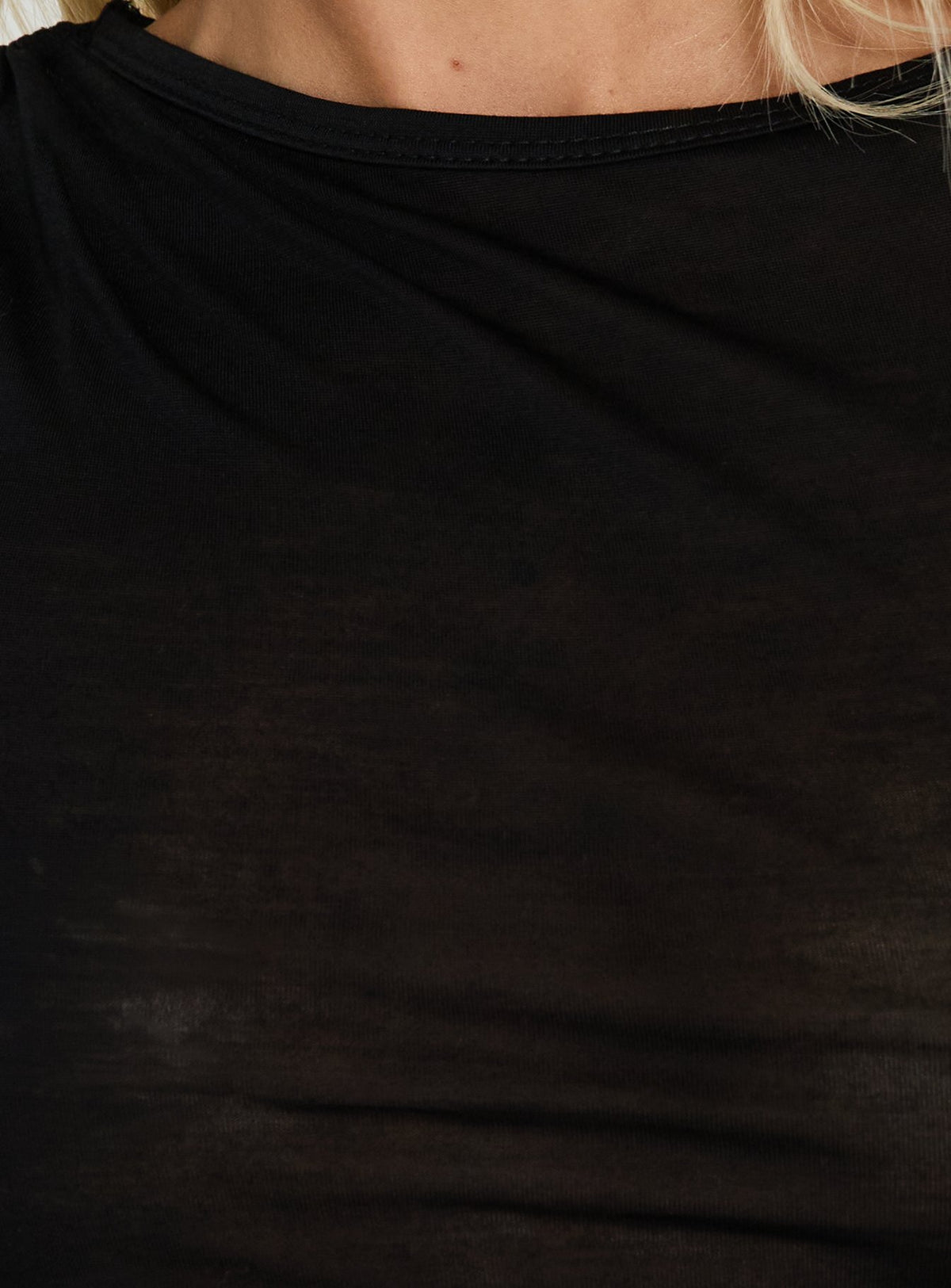 Hopeful Romantic Semi-Sheer Tank Top Black
