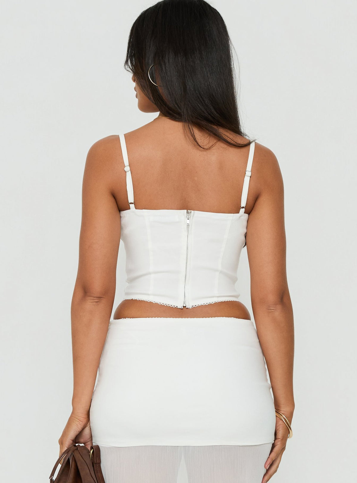 Piya Ruched Bust Cami Top White