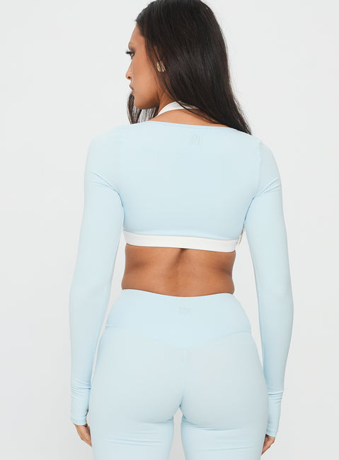 Vitality Long Sleeve Active Crop Blue