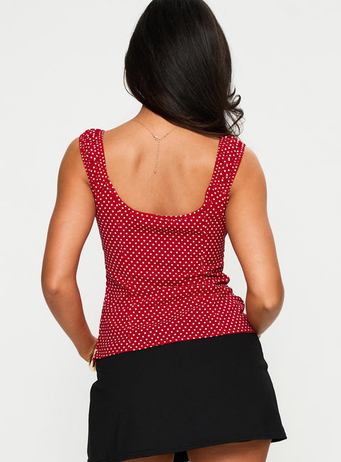 Garconne Top Red Polka Dot