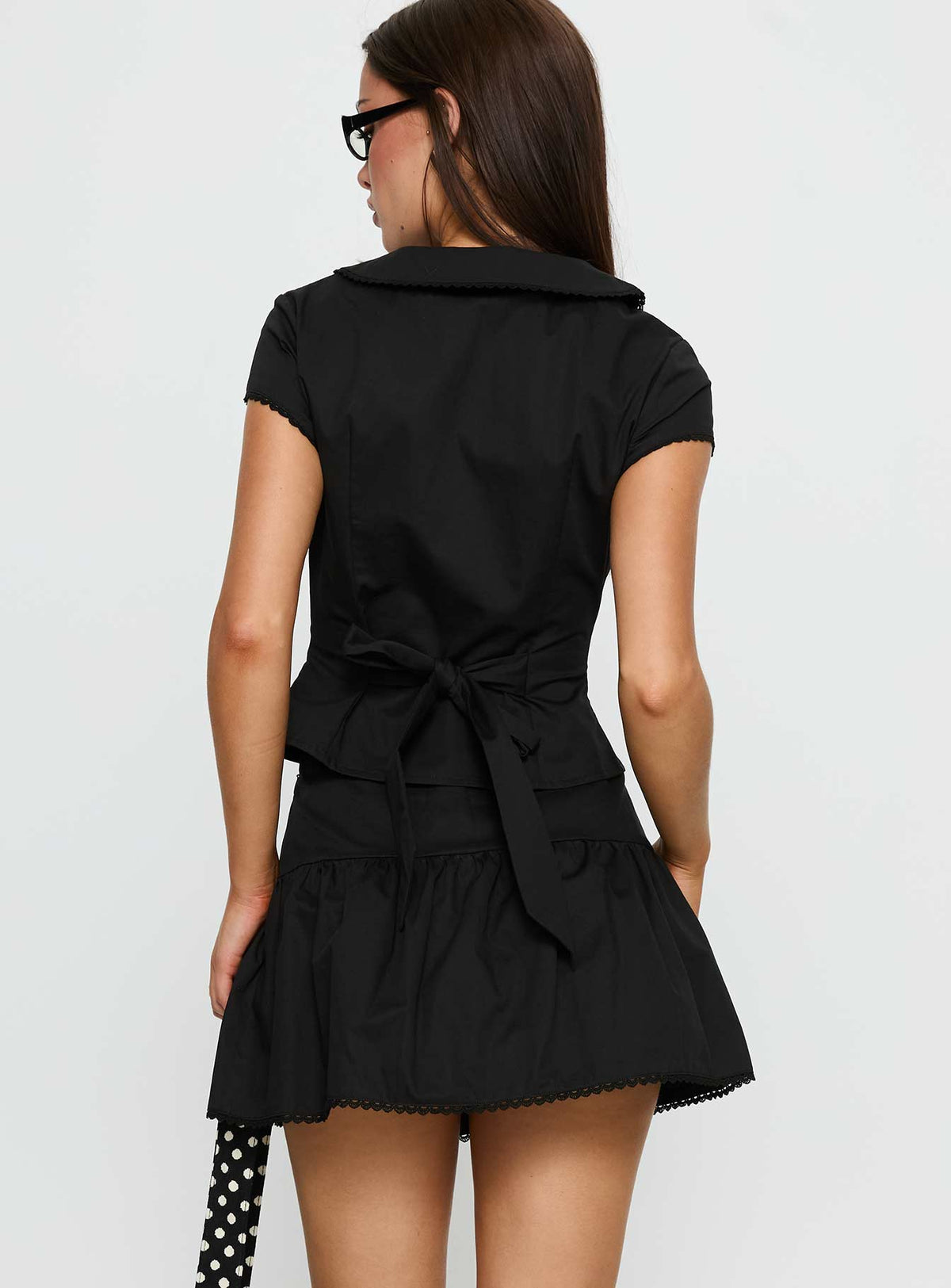Sweet Treat Button Up Set Black