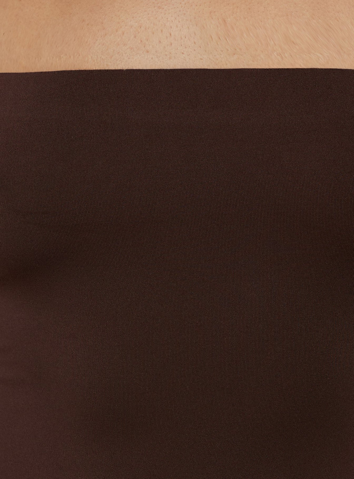 Ophal Strapless Drop Waist Maxi Dress Brown