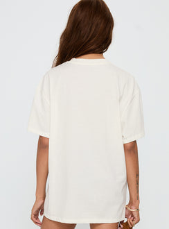 Unwind In Peace Oversized Tee White