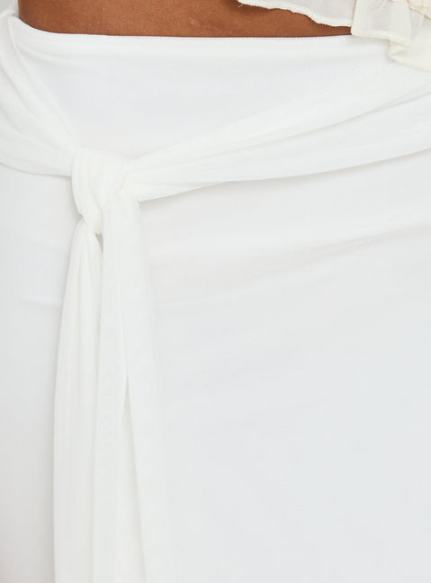 product Princess Polly Caviar Tie Maxi Skirt White Maxi Skirts Skirts 