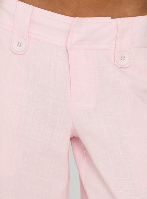 product Princess Polly Pedra Wide Leg Pant Pink Mid Rise Pants Pants 