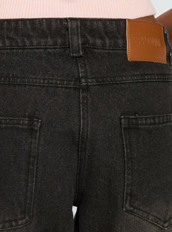 product Princess Polly Korinne Low Rise Baggy Jeans Washed Charcoal Low Rise Jeans Jeans 