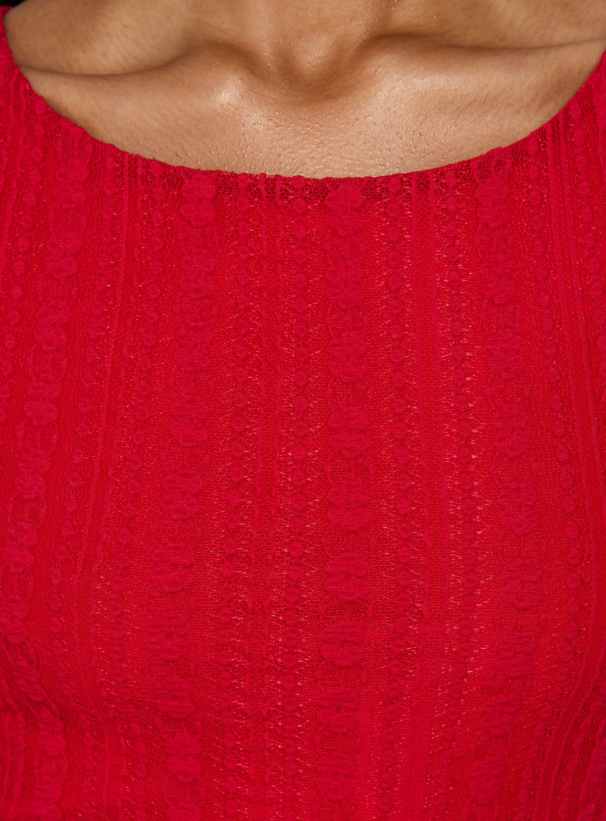 Miamora Lace Mini Dress Red