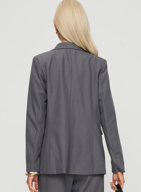Blazer Relaxed fit, lapel collar, button fastening, twin hip pockets Non-stretch material, fully lined 