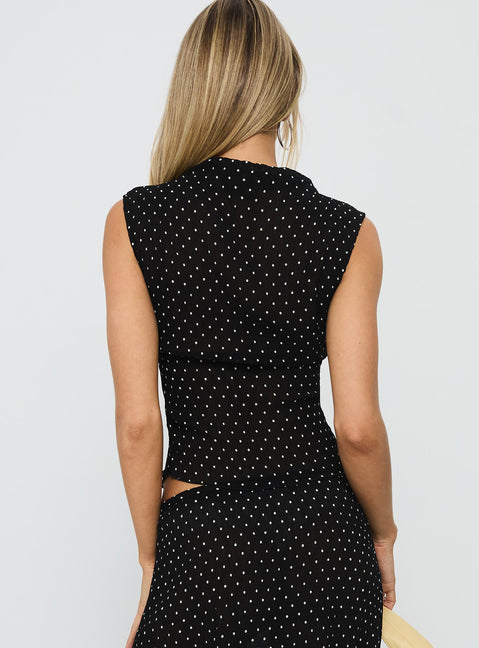 Ford Top Onyx Polka Dot
