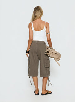 Hudsen Longline Cargo Shorts Khaki