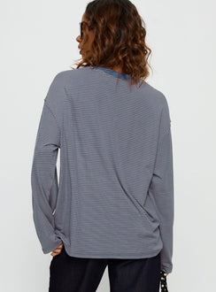 Marlah Long Sleeve Top Blue Stripe